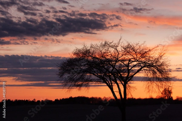 Obraz sunset on the country side