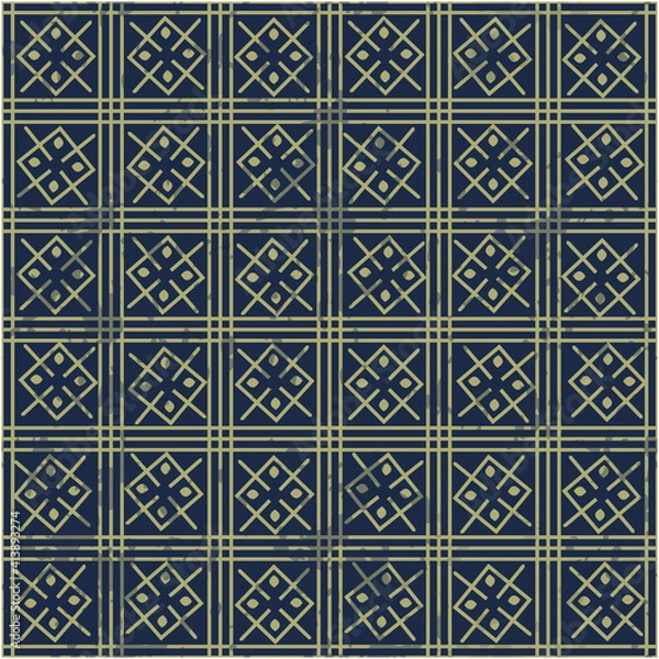 Obraz Seamless pattern in vintage style with worn effect