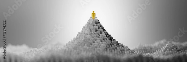 Obraz Leadership and role model concept, 3d rendering