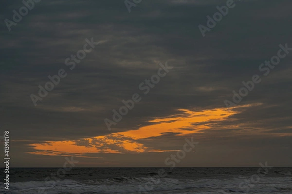 Obraz evening sky at the beach