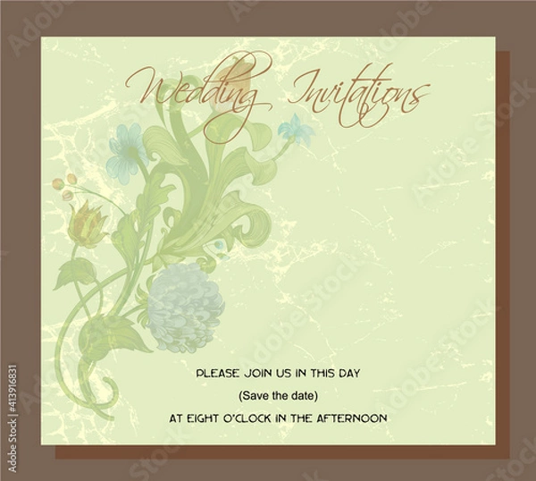 Obraz wedding invitation