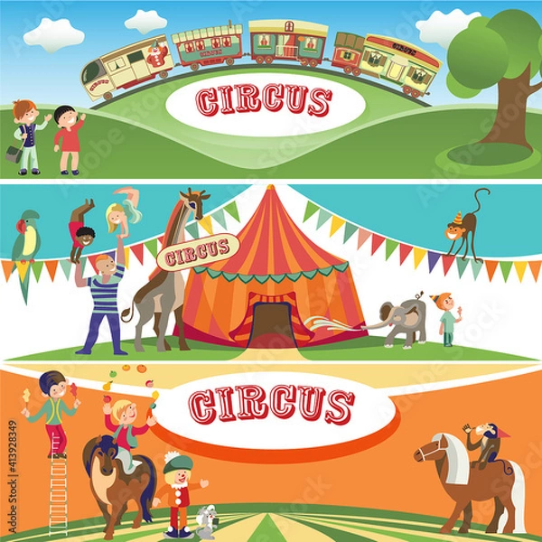 Obraz Three circus banners
