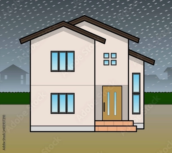 Fototapeta 防災災害についての家