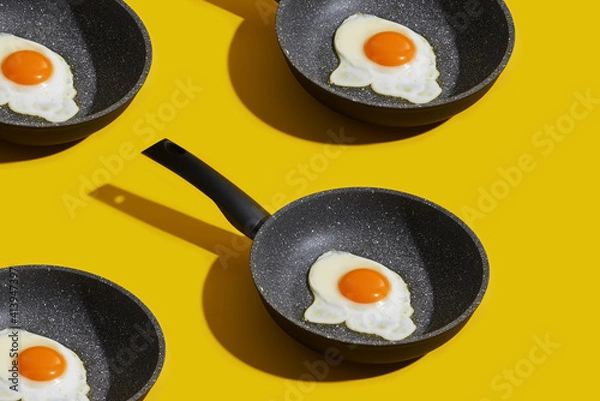 Fototapeta fried egg in a pan