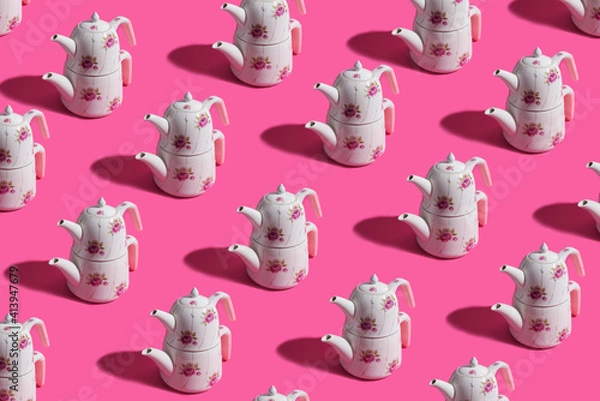 Fototapeta Teapot flowers