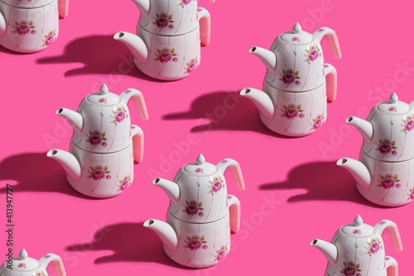 Fototapeta Teapot flowers