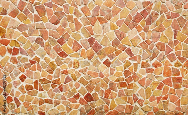 Fototapeta Pale warm colored small tiles abstract pattern background