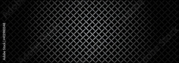 Obraz Metal grid microphone texture.