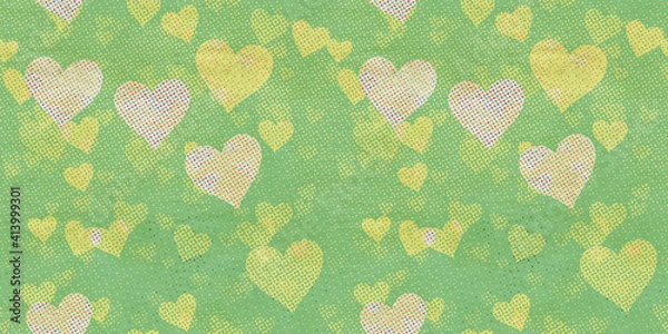 Fototapeta hearts raster background pattern