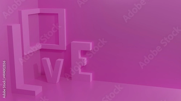 Fototapeta Love abstract background 3D render