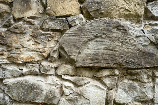 Obraz Background of brick stone wall texture. Close up image. Outdoor home decoration.