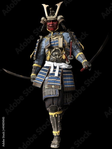Fototapeta Software rendering Japanese armor samurai