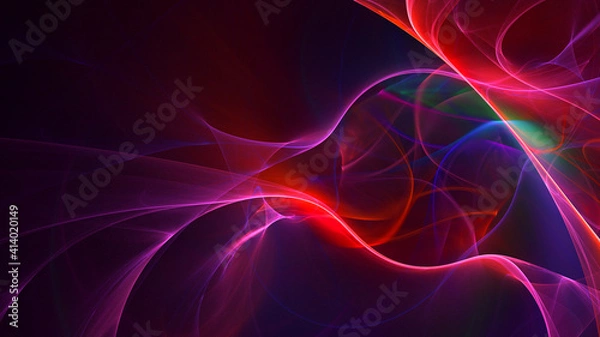 Obraz 3D rendering abstract round light background