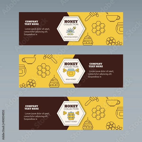 Fototapeta Honey and beekeeping concept.