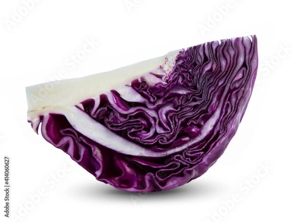 Fototapeta red cabbage isolated on white background