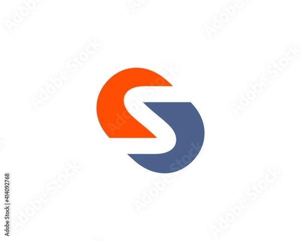 Fototapeta Letter S or number 5 logo icon design template elements