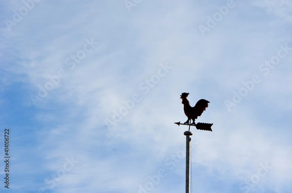 Obraz Girouette poule en métal, indication de la direction du vent