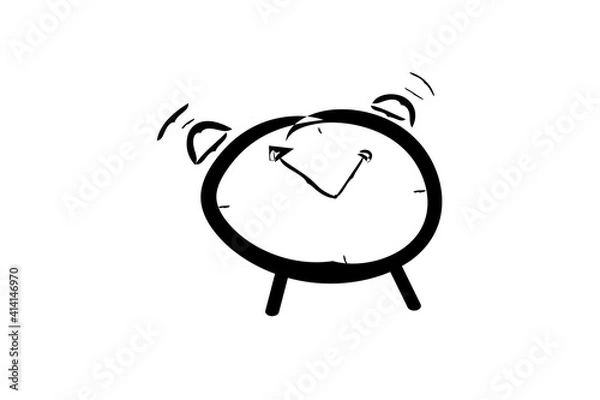Obraz Hand drawn ringring alarm clock icon