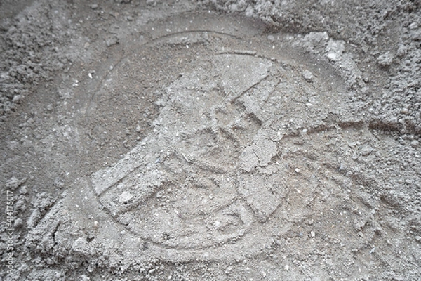 Obraz Abstract pattern print on the sand