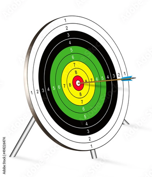 Fototapeta target for shooting on a white background