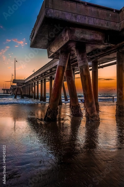 Obraz The Venice beach pier at sunset