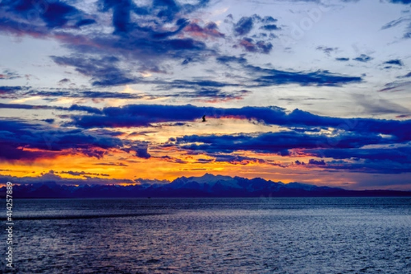 Obraz sunset over the river