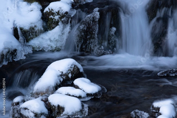 Obraz waterfall in winter