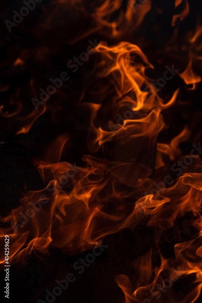 Obraz fire on a black