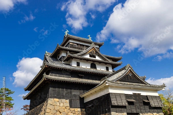 Fototapeta 晴天の国宝松江城天守閣　島根県松江市