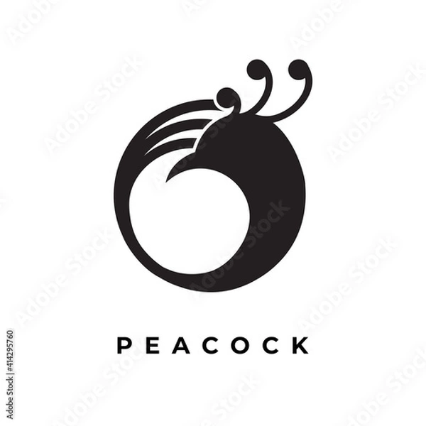 Obraz peacock business vector logo design