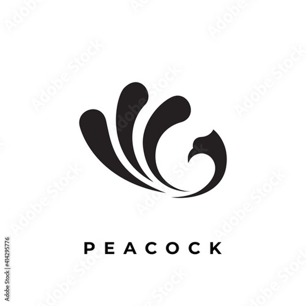 Obraz peacock modern logo design
