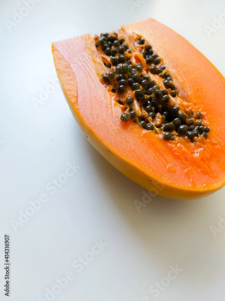 Obraz papaya on a white background