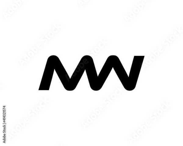 Obraz MW WM letter logo design vector template