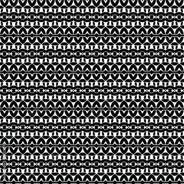 Fototapeta  Geometric vector pattern with triangular elements. Seamless abstract ornament for wallpapers and backgrounds. Black and white colors.