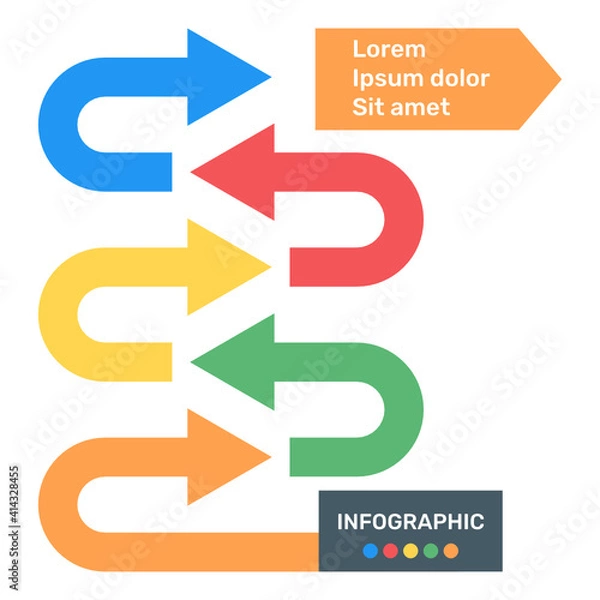 Fototapeta 
Labels infographic icon in flat editable design
