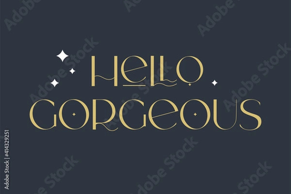 Obraz Fashion and beauty quotes. Vector illustration. Typography for banner, poster or clothing design.