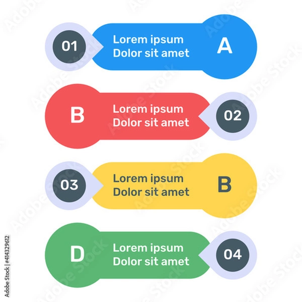 Obraz 
Business labels graph icon in flat editable design
