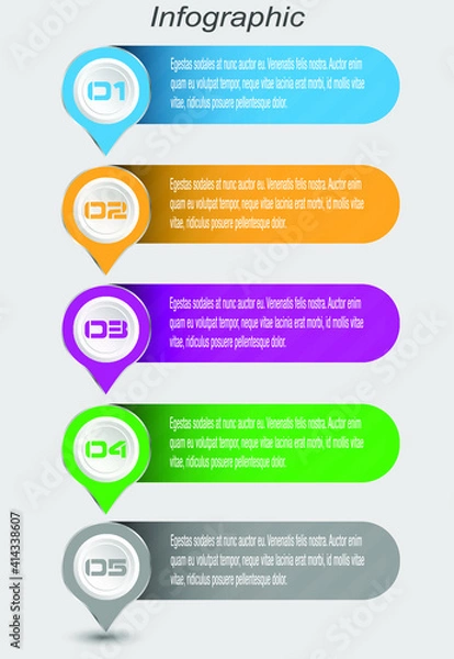 Fototapeta Infographics, banners for web layout.