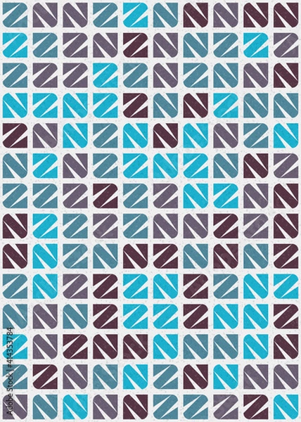 Fototapeta Abstract Geometric Pattern generative computational art illustration