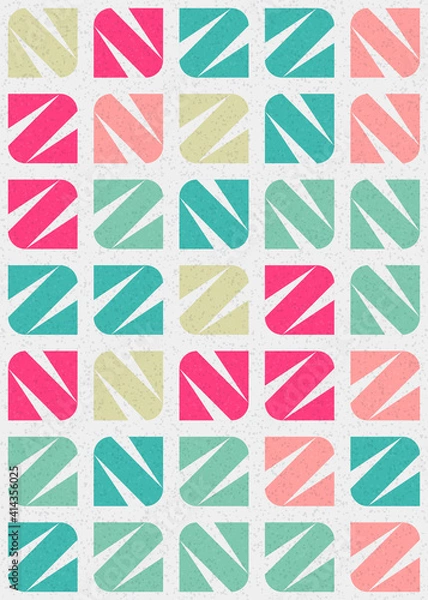 Fototapeta Abstract Geometric Pattern generative computational art illustration