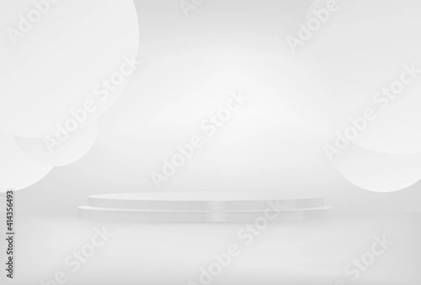 Fototapeta Abstract minimal scene with podium. Product presentation. Vector mock up