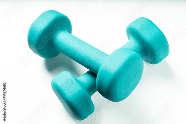Obraz dumbbell isolated on white background