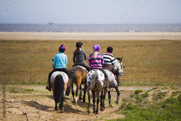 Obraz Horse riding on the Lincolnshire Coast