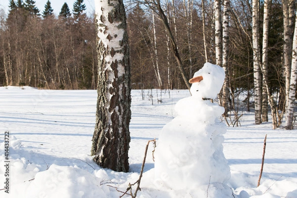 Obraz russian winter and snowman