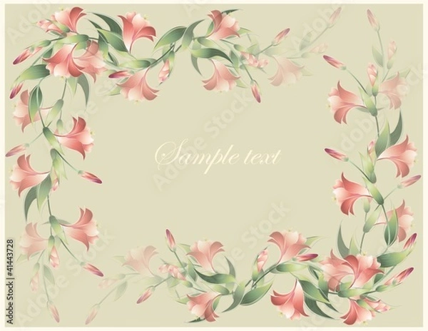 Obraz Greeting card with a lily.