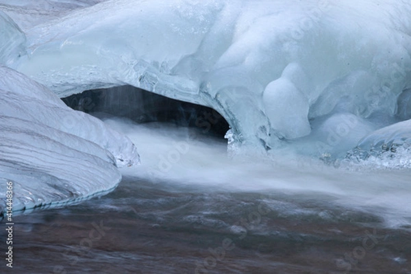 Obraz icicles on the river