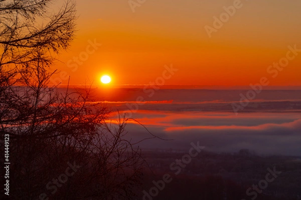 Obraz sunset over the river