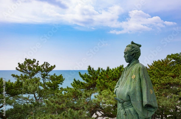 Obraz 【高知県】桂浜の坂本龍馬像