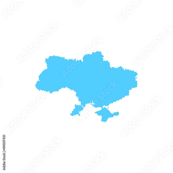Fototapeta This is a Ukraine map isolated on a white background.