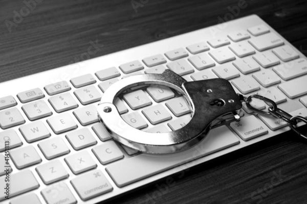 Obraz Keyboard with handcuffs